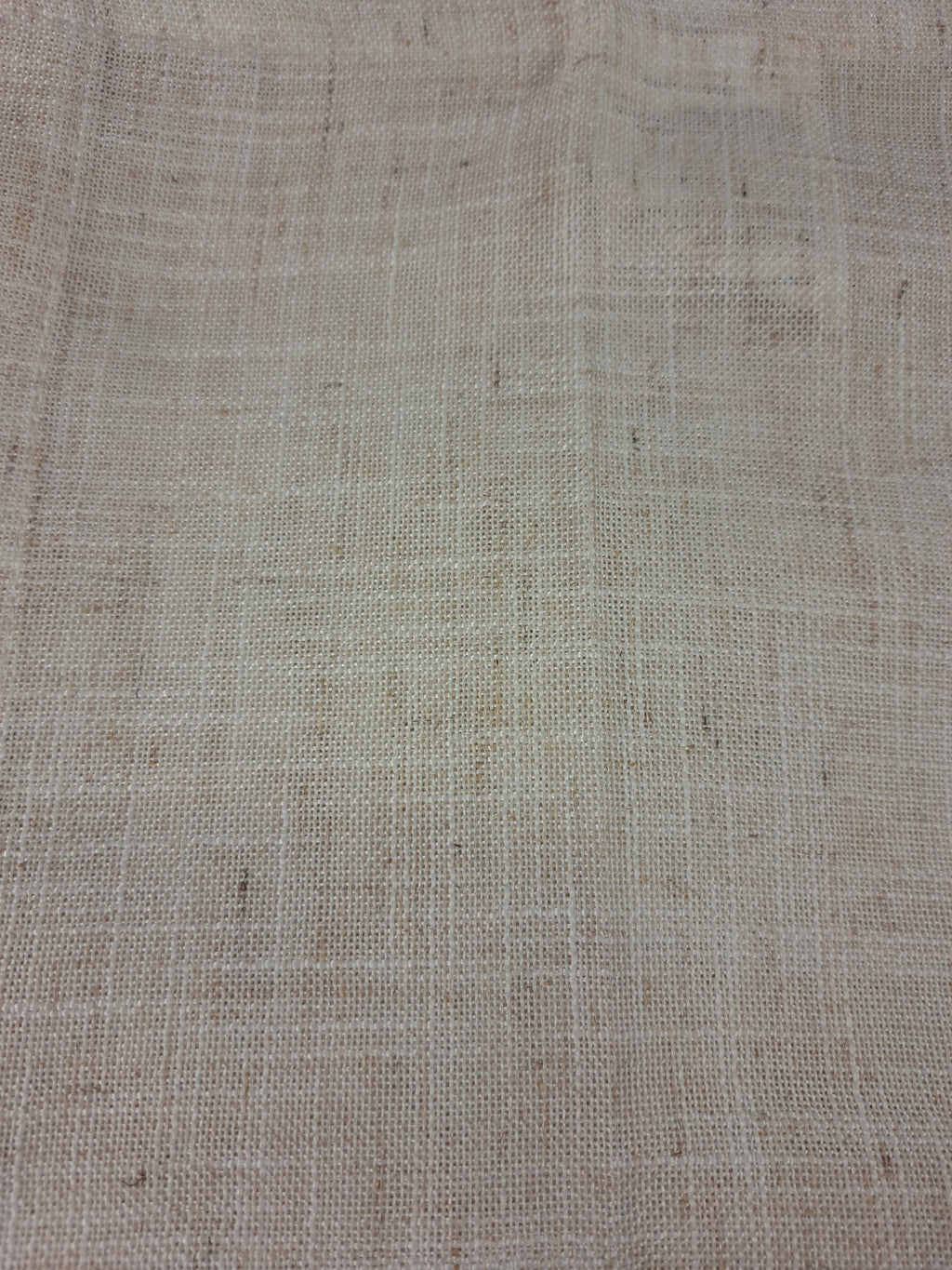 Pusiau permatomos lininės užuolaidos kreminės spalvos, 140 × 245 cm, 1 vnt.