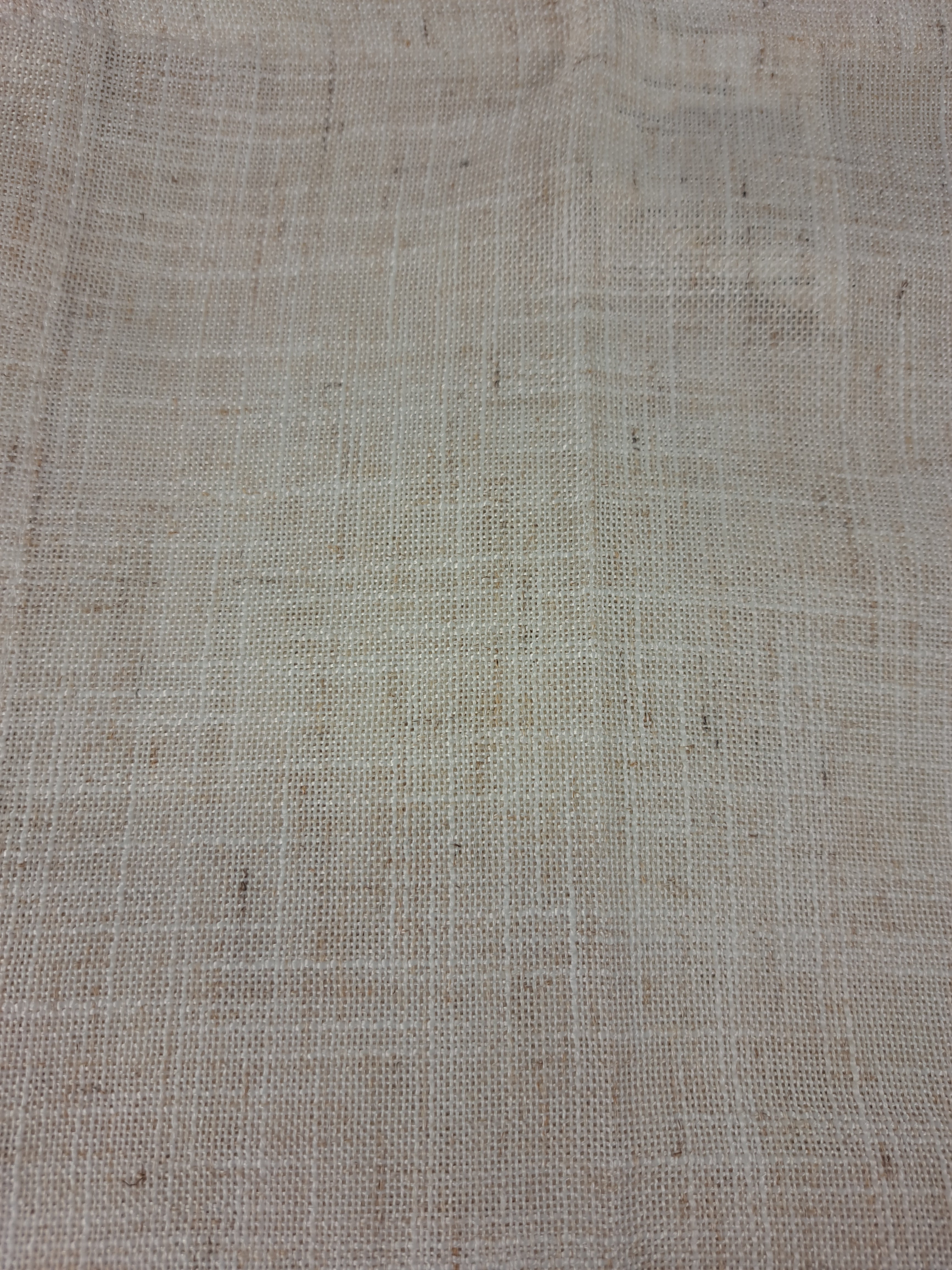 Pusiau permatomos lininės užuolaidos kreminės spalvos, 140 × 245 cm, 1 vnt.