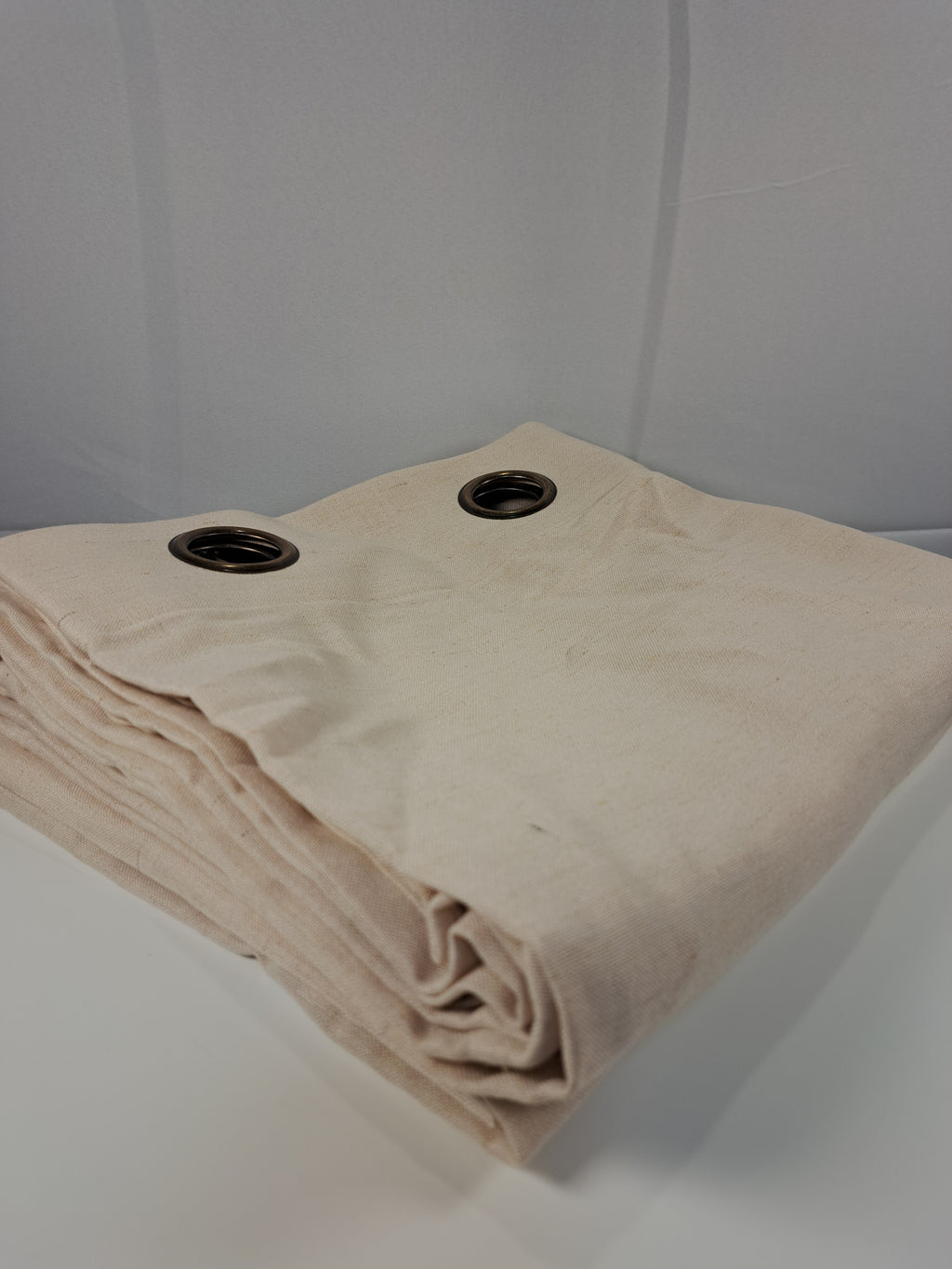 Pusiau permatomos lininės užuolaidos smėlio spalvos, 140 × 260 cm, 1 vnt., Topfinel