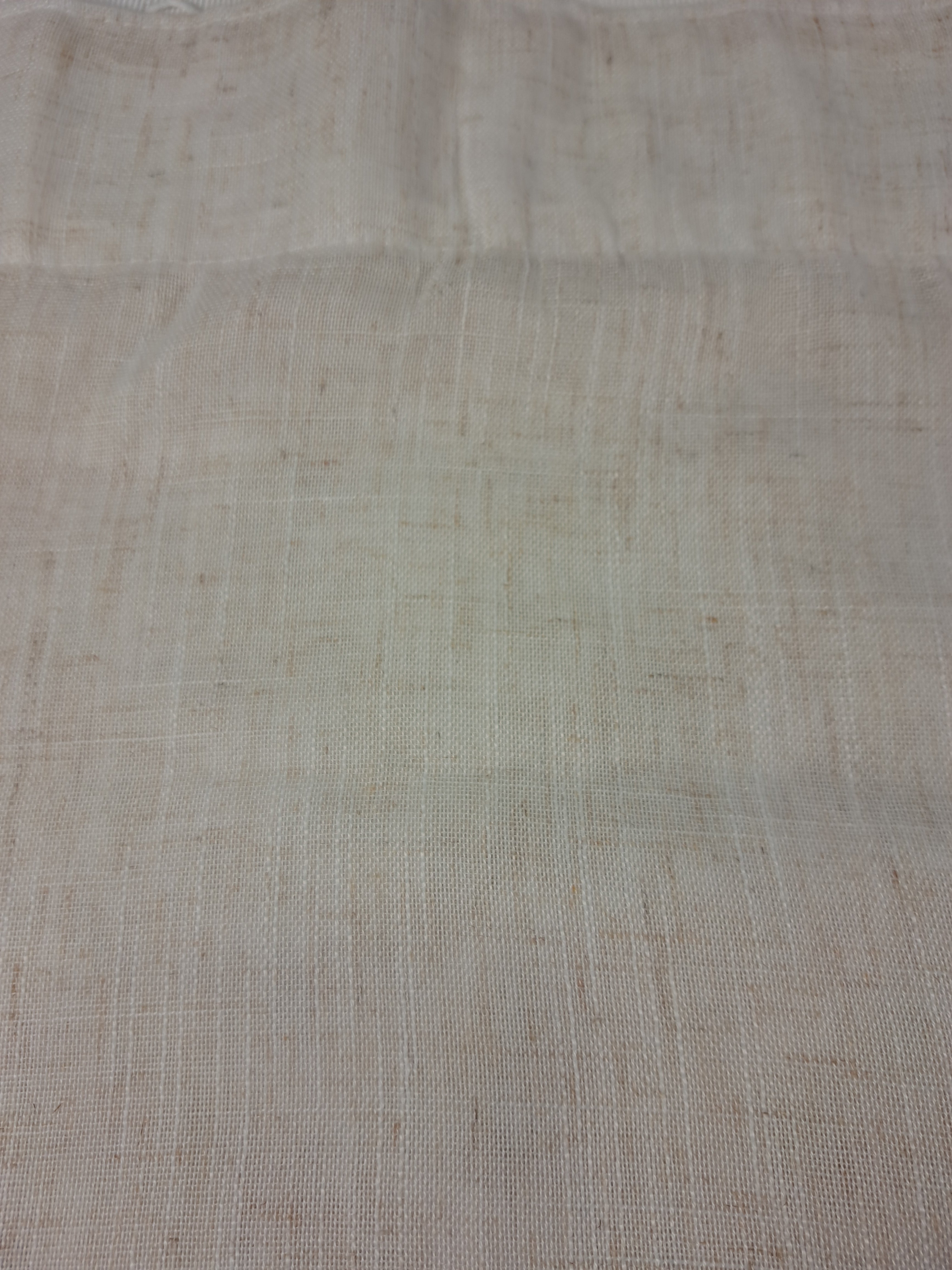 Pusiau permatomos lininės užuolaidos kreminės spalvos, 140 × 245 cm, 1 vnt., Topfinel